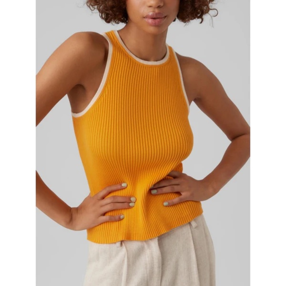 Vero Moda o-neck top - Radiant Yellow. NWT, never worn.